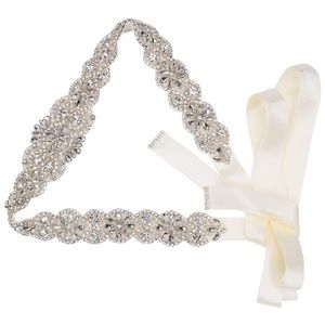 Crystal Rhinestone Sash Wedding Belt Gowns
